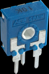 CA9MH2,5-50KA2020 Potentiometer, upright, hexagon, 9 mm, 50 KOhm