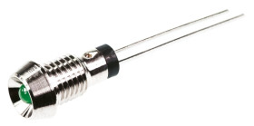 Lampka kontrolna do montażu panelowego 2.8V, zielona 6mm LED Styk ołowiowy Marl