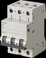 Circuit breaker, 3 pole, B Curve, 32 A, DIN rail, 5SL6332-6