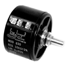 Model 830 1 13/16" (46 mm) Three Turn Wirewound Potentiometer Bushing Mount