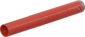 4 mm plug, crimp connection, 1.0 mm², CAT II/CAT III, red, 66.2042-22