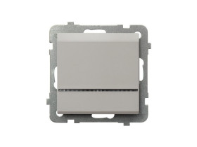 SONATA Wyłącznik hotelowy z podświetleniem pomarańczowym kaszmirowy ŁP-15RS/m/82 OSPEL