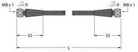 Turck 6934228 Złącze konfekcjonowane czujnika/aktuatora 20 m Ilość pinów: 4 1 szt.