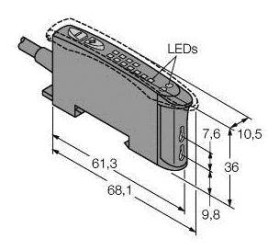 Czujnik światłowodowy Turck D10BFP 3072613 1 szt.