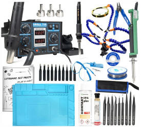 Zestaw do lutowania: Stacja lutownicza Yihua 706 + Akcesoria (zestaw XL)