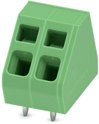 PCB terminal, 2 pole, pitch 5.08 mm, AWG 24-12, 24 A, spring-clamp connection, green, 1932326