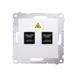 Simon 54 Gniazdo światłowodowe / optyczne podwójne biały DGS2.01/11