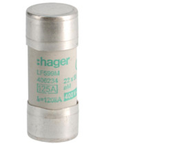 Wkładka bezpiecznikowa cylindryczna CH-22 22x58mm aM 125A 400VAC LF599M HAGER