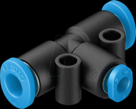 153368 Connector, T-shaped, 1 x diameter 4 mm &lt;&gt; 1 x diameter 3 mm &lt;&gt; 1