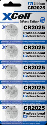 145592 Lithium button cell CR2025, 5-unit blister pack