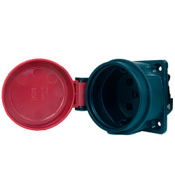 Gniazdo tablicowe 230V 16A IP55 T25 Gniazdo szwajcarskie PCE Czerwone 1325