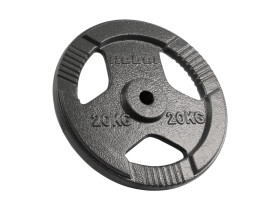 Obciążenie żeliwne 20kg, otwór 31mm, talerz z uchwytami, REBEL ACTIVE