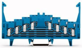 Złączka krosowa 4-piętrowa niebieska z zatrzaskami 727-233 /50szt./