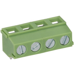 TruConnect 211745 5.08mm 90deg 4 Way Low Profile Rising Clamp Terminal Block