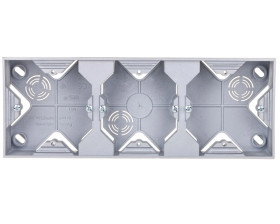 IMPRESJA Puszka natynkowa potrójna srebro PNP-3Y/18