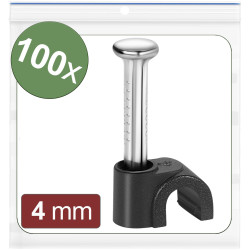 Quadrios 24CA428 Cable clips Black &#xD8; range 2-4 mm 100 pcs
