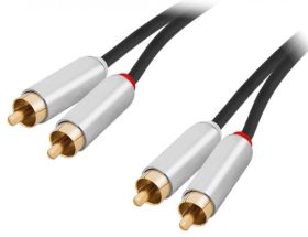 PRZEWOD 2*RCA 1.5M METAL