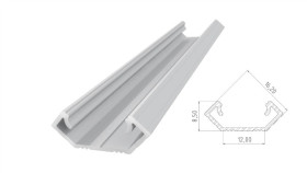 Profil Alu Nawierzchniowy 16Mm, Anodowany Srebrny, Dł 1000Mm, Max Szer Tasmy...