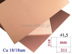 Laminat 1,50mm 218x311mm gr. miedzi 18/18