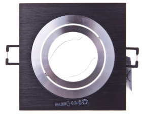 Oprawa punktowa 1x50W GX5,3 IIIkl. 12V IP20 SEIDY CT-DTL50-B kwadratowa czarna 18289