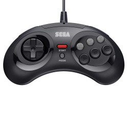 Retro-Bit Official SEGA Mega Drive 8-Button USB Arcade Pad - Black [Discontinued]