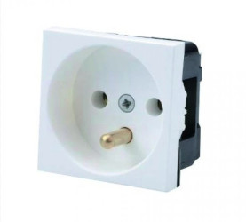 Gniazdo 2P+Z moduł 45X45 16A/250V biały 2000-42