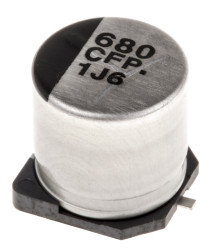 Kondensator 680μF 16V dc SMD Panasonic 10 (Dia.) x 10.2mm