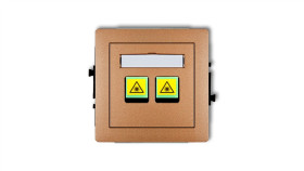 Deco Mechanizm Gniazda Światłowodowego/Optycznego Podwójnego Złoty Metalik...