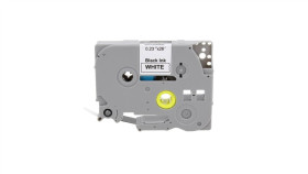 Taśma Tze-211 Do Drukarki Brother 6Mm 8M Biała Taśma Czarny Nadruk