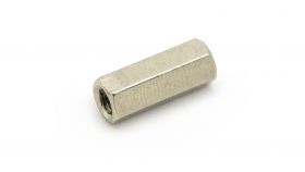 Dystans 12 mm, W/W, M3, mosiężny niklowany