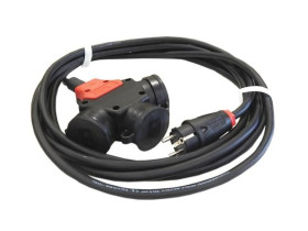 Przedłużacz budowlany jednofazowy elCORD 16A 230V IP44 5m H07RN-F 3G2,5 z wtyczką uni-schuko i potrójnym gniazdem 32126050