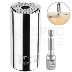 Nasadka uniwersalna igłekowa Klucz nasadowy 7-19mm (1/4"-3/4") z adapterem 1/4" HEX GRAPHITE 55H224