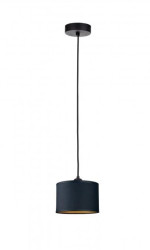 Lampa wisząca nowoczesna abażur 1xE27 FLOW BLACK
