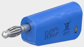 4 mm plug, screw connection, 1.0 mm², blue, 64.1040-23