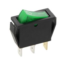 Przełącznik klawisz MK111 230V zielony duży wąski podświetlany
