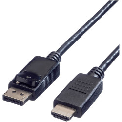 Value 11.99.5780 DisplayPort HDMI Adapter Black 1.00 m Shielded Cable