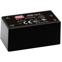 Mean Well IRM-15-12 AC/DC PSU 12V 1.25A 15W Universal Input Short Circuit