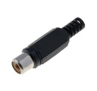 GCINCH-KB Gniazdo RCA (cinch) na kabel - czarne