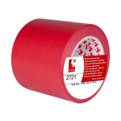 Taśma oznaczeniowa ostrzegawcza 100mm/33m czerwona 2721 SCAPA