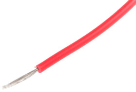 Przewód montażowy 0,13mm² Czerwony RS PRO PVC 26 AWG 300 V dł. 100m 7/0,16 mm +80°C Zgodność z RoHS, UL 1581, UL 758