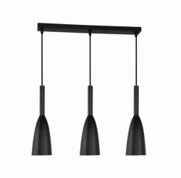 Lampa wisząca SOLIN zwisy na czarnej listwie 3xE27 do salonu LP-181/3L BK Light Prestige