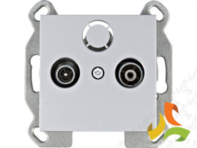 LUMINA Gniazdo antenowe RTV końcowe srebrne WL3012 HAGER