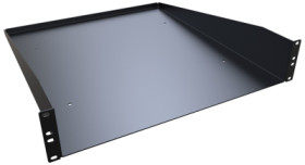 Shelf, steel, (W x H x D) 490 x 89 x 508 mm, 2 U, black, RASU190320BK1