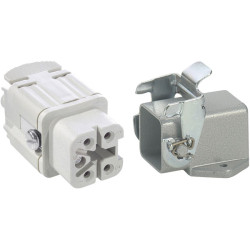 LAPP EPIC&#xAE; KIT H-A 4 BS MAGS 4P F Metal Angled Panel-mount Housing