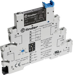 Przekaźnik czasowy Finder 38.21.0.024.0060, 0.1 - 21600 s, 6 A, 1 szt.