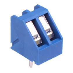 2-Way 5.00mm 45° PCB Terminal Block 15A 300V