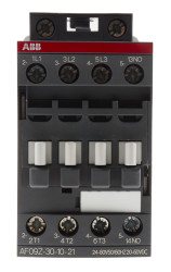 Stycznik 60 V dc ABB styki: 3 4 kW 7 A 3NO Montaż na szynie DIN Śruba 1SBL136001R2110 AF09Z-30-10-21