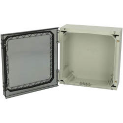 Fibox 4811001 NEO PC 32x32x15cm T Hinged polycarbonate enclosure, clear cover