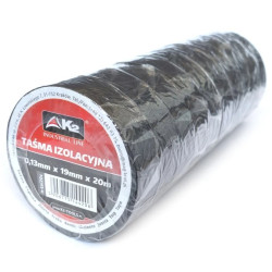 Taśma izolacyjna z PVC 0,13mm/19mm/20m CZARNA (10 szt.)