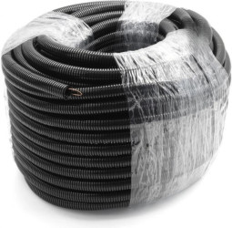 Rura karbowana bezhalogenowa czarna, odporność 320N, peszel bezhalogenowy RIL-PA6-HB-P z pilotem,16x21, odporna na UV /50m/ W130